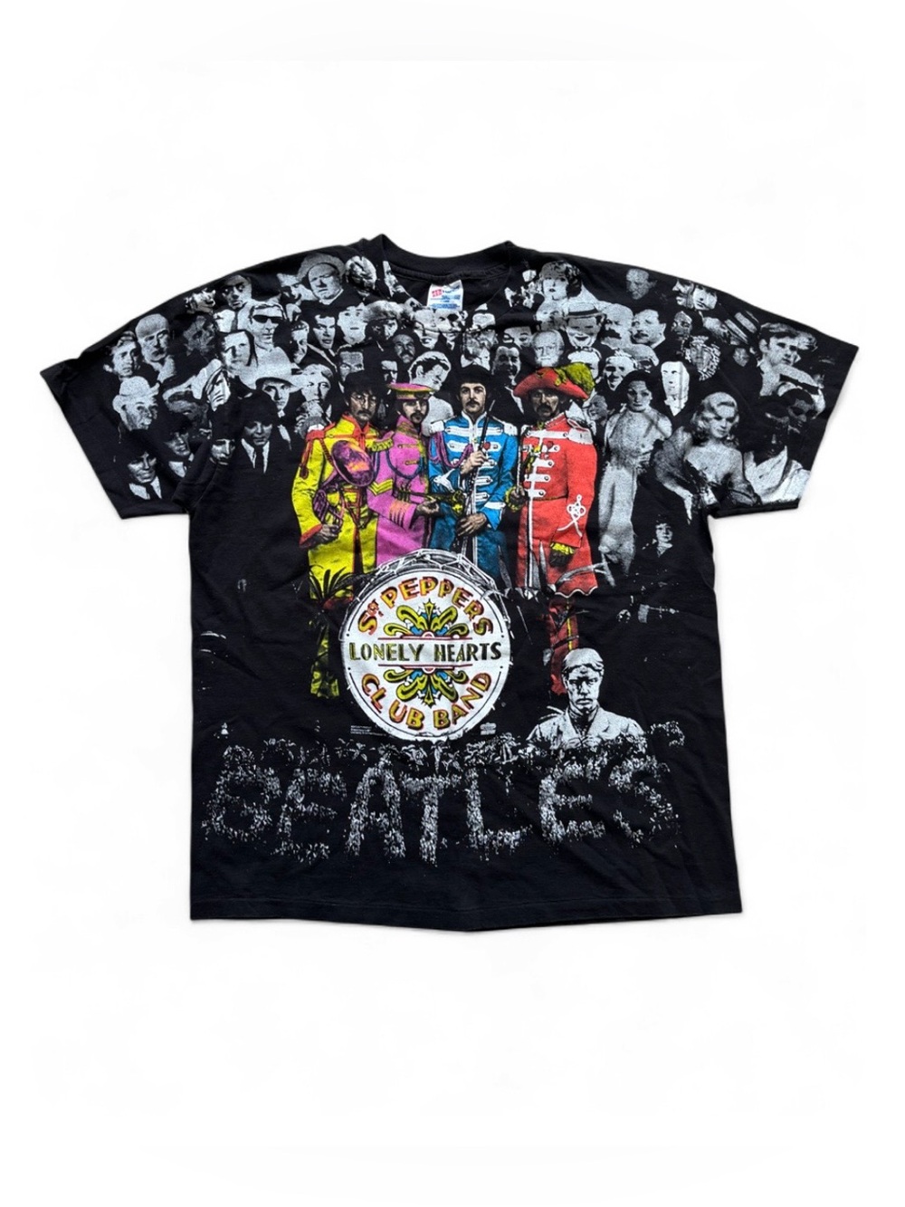 Vintage Beatles Sgt Peppers Single Stitch All Over Print Tee Size XL